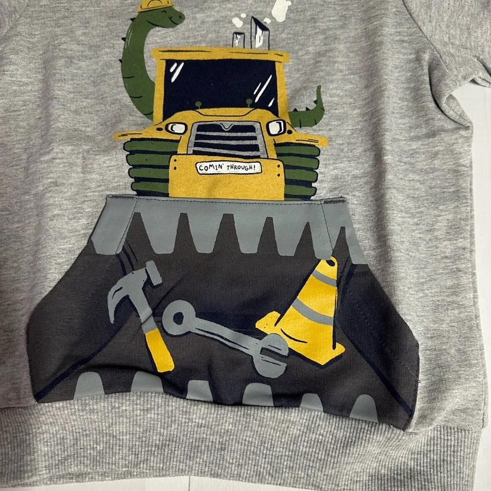 Carter boys to tea two piece, jogging set, long sleeves, gray, and green‎